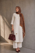 MYRA & NYRA Linen Blend 3 Piece Set-WHITE