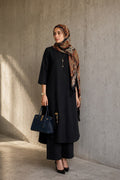 MYRA & NYRA Linen Blend 3 Piece Set-Black